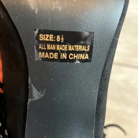 QUIPID Faux Suede Tassel Strap High  Heels, Size 8.5 - Picture 9 of 9